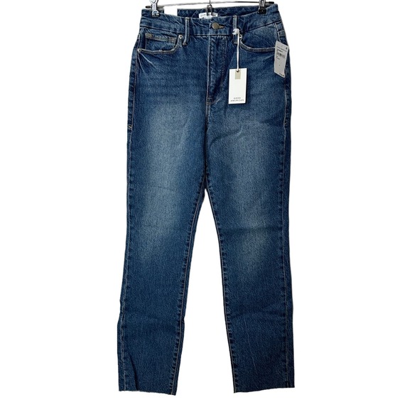 Good American Good Classic Jeans High Rise Skinnyish Fit Women’s 4/27 Blue NWT - Picture 1 of 10